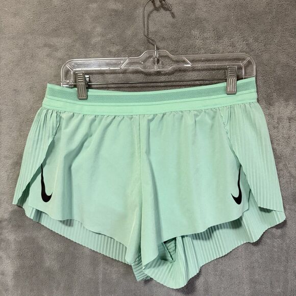 Nike Dri-Fit ADV Aeroswift Running Shorts Women Medium Green CZ9398 Run Swoosh - Picture 1 of 10